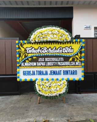 Papan Bunga Duka di Tanjung Balai Utara